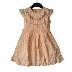 Baby Cotton Check Dress For Kids AF-009