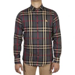 Casual Burberry Check shirt CHARCOAL
