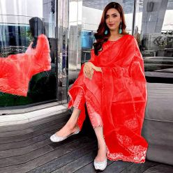 Gorgeous Unstitched Georgette Heavy Embroidery Salwar Kameez For Women-APN-BZR-35