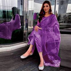 Gorgeous Unstitched Georgette Heavy Embroidery Salwar Kameez For Women-APN-BZR-36