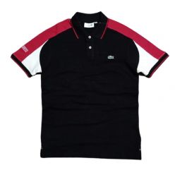 LACOSTE premium polo t-shirt BLACK