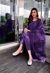 Gorgeous Unstitched Georgette Heavy Embroidery Salwar Kameez For Women-APN-BZR-38