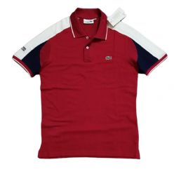 LACOSTE premium polo t-shirt RED