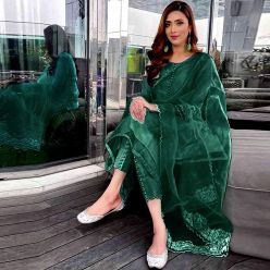 Gorgeous Unstitched Georgette Heavy Embroidery Salwar Kameez For Women-APN-BZR-44