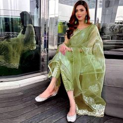 Gorgeous Unstitched Georgette Heavy Embroidery Salwar Kameez For Women-APN-BZR-45