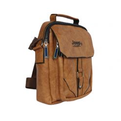 PU Leather Crossbody Bag -Light Brown -PU03