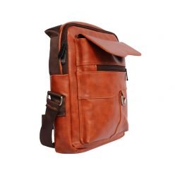 PU Leather Crossbody Bag -Brown -PU04