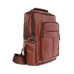 PU Leather Crossbody Bag -Coffee -PU06