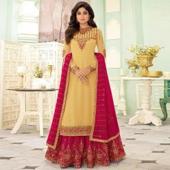 Unstitched Georgette Dress With Computer Embroidery Work Selwar Kameez (3pc) For Women (AZ-404)