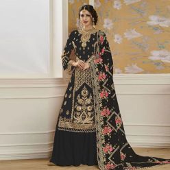 Unstitched Georgette Dress With Computer Embroidery Work Selwar Kameez (3pc) For Women (AZ-413)