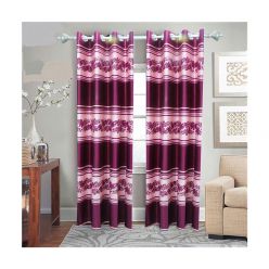 Synthetic Curtain for Door and Window - (2 pcs) - Code : EC-3