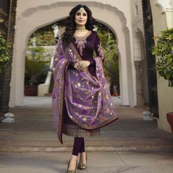 Georgette embroidery work Free Size Exclusive Designer - Salwar kameez suits For women-Code-ezadu-Gk-292