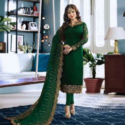 Georgette embroidery work Free Size Exclusive Designer - Salwar kameez suits For women-Code-ezadu-Gk-295
