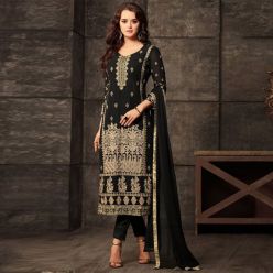 Georgette embroidery work Free Size Exclusive Designer - Salwar kameez suits For women-Code-ezadu-GK-590