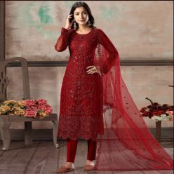 Georgette embroidery work Free Size Exclusive Designer - Salwar kameez suits For women-Code-ezadu-GK-600