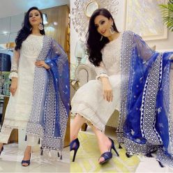 Georgette embroidery work Free Size Exclusive Designer - Salwar kameez suits For women-Code-ezadu-GK-606