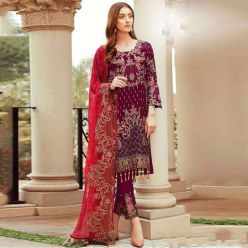Georgette embroidery work Free Size Exclusive Designer - Salwar kameez suits For women-Code-ezadu-GK-633