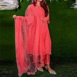 Georgette embroidery work Free Size Exclusive Designer - Salwar kameez suits For women-Code-ezadu-GK-638