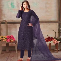 Georgette embroidery work Free Size Exclusive Designer - Salwar kameez suits For women-Code-ezadu-GK-644
