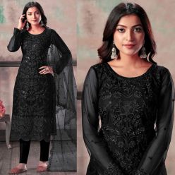 Georgette embroidery work Free Size Exclusive Designer - Salwar kameez suits For women-Code-ezadu-GK-652
