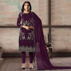 Georgette embroidery work Free Size Exclusive Designer - Salwar kameez suits For women-Code-ezadu-GK-680