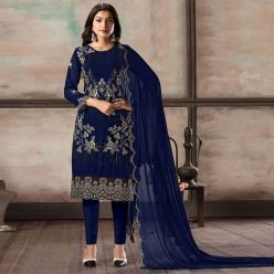 Georgette embroidery work Free Size Exclusive Designer - Salwar kameez suits For women-Code-ezadu-GK-681