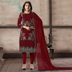 Georgette embroidery work Free Size Exclusive Designer - Salwar kameez suits For women-Code-ezadu-GK-682