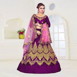 Semi-stiched Georgette Embroidery Work Free Size Exclusive Designer Lehenga - Perty suits for Women-Code-ezadu-GL-101