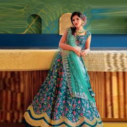 Semi-stiched Georgette Embroidery Work Free Size Exclusive Designer Lehenga - Perty suits for Women-Code-ezadu-GL-103
