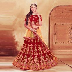 Semi-stiched Georgette Embroidery Work Free Size Exclusive Designer Lehenga - Perty suits for Women-Code-ezadu-GL-104
