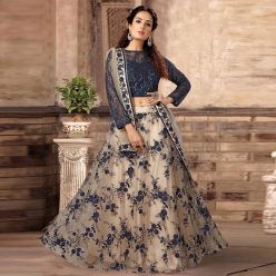 Semi-stiched Georgette Embroidery Work Free Size Exclusive Designer Lehenga - Perty suits for Women-Code-ezadu-GL-86