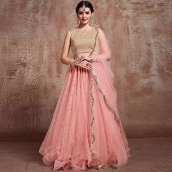 Semi-stiched Georgette Embroidery Work Free Size Exclusive Designer Lehenga - Perty suits for Women-Code-ezadu-GL-89