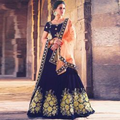 Semi-stiched Georgette Embroidery Work Free Size Exclusive Designer Lehenga - Perty suits for Women-Code-ezadu-GL-94