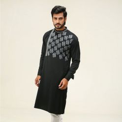 Khaki Fancy Cotton Punjabi For Men K-104