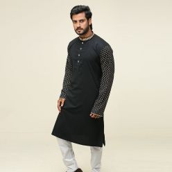Khaki Fancy Cotton Punjabi For Men K-107