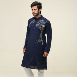 Khaki Fancy Cotton Punjabi For Men K-121
