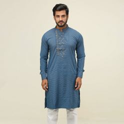 Khaki Fancy Cotton Punjabi For Men K-128