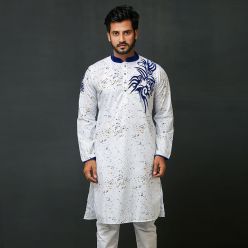 Khaki Fancy Cotton Punjabi For Men K-173