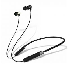 Lenovo HE08 Bluetooth Neckband In Ear Earbuds Music Headphones with Mic - Black