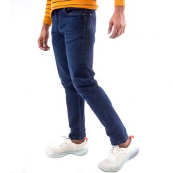 Masculine Slim-fit Stretchable Denim Jeans Pant For Men-Deep Blue