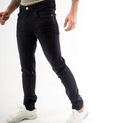 Masculine Slim-fit Stretchable Denim Jeans Pant For Men-Black