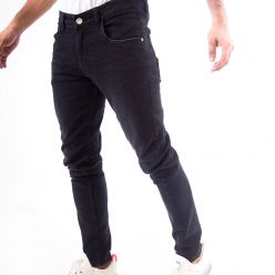 Masculine Slim-fit Stretchable Denim Black Jeans Pant For Men