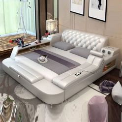 Modern Exclusive Design Leather Bed Model - JF014