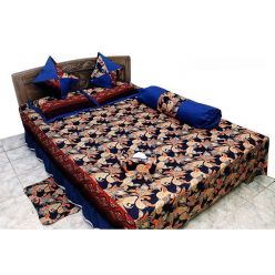 100% Cotton 8 Pcs Double Bed Size Unique Sheet Full Set- Code -MN-10