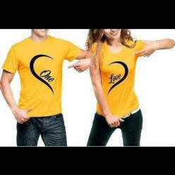 One Love Couple T-Shirt-Yellow