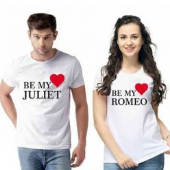 Be My Juliet & Be My Romeo Couple T-Shirt-White