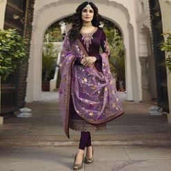 Unstitched Georgette Embroidery Salwar Kameez For Women (PE-018)