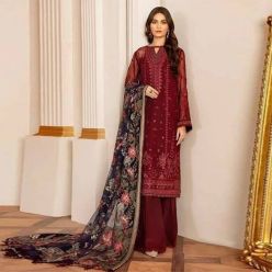 Unstitched Georgette Embroidery Salwar Kameez For Women (PE-022)