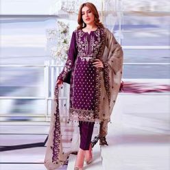 Unstitched Georgette Embroidery Salwar Kameez For Women (PE-024)