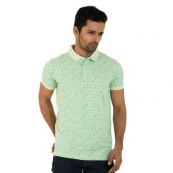 Masculine Lima Cotton Printed Polo T-Shirt For Men